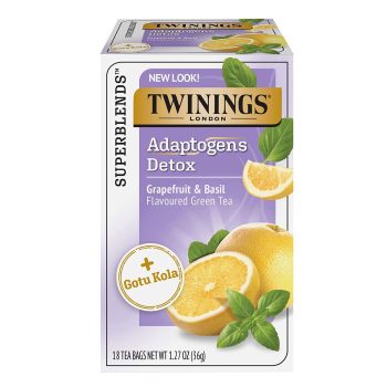 Twinings Superblends Grapefruit Basil Flavored Green Tea