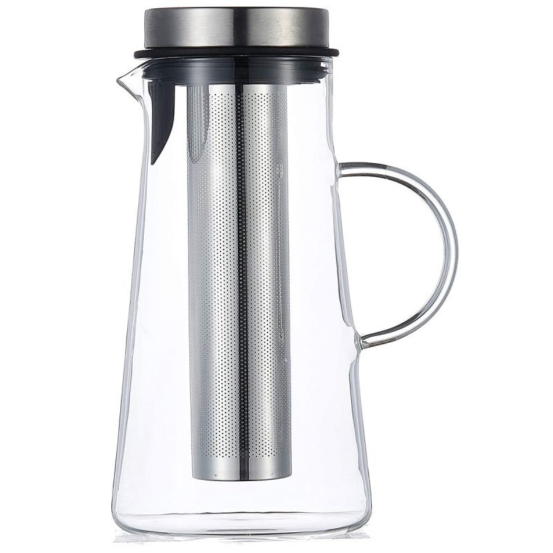 Glass Pitcher with Stainless Steel Infused Fruit Tea