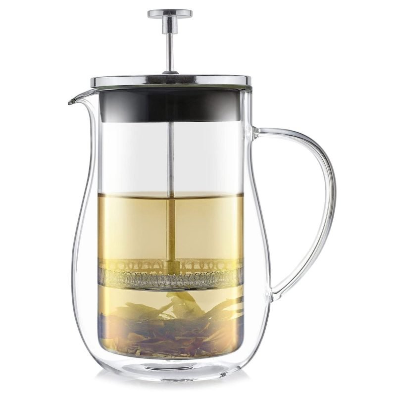 Insulated Glass Tea Press Loose Leaf Tea Steeper