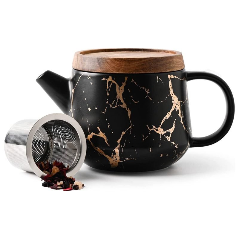 Teatime Ceramic Tea Pot with Removable Infuser